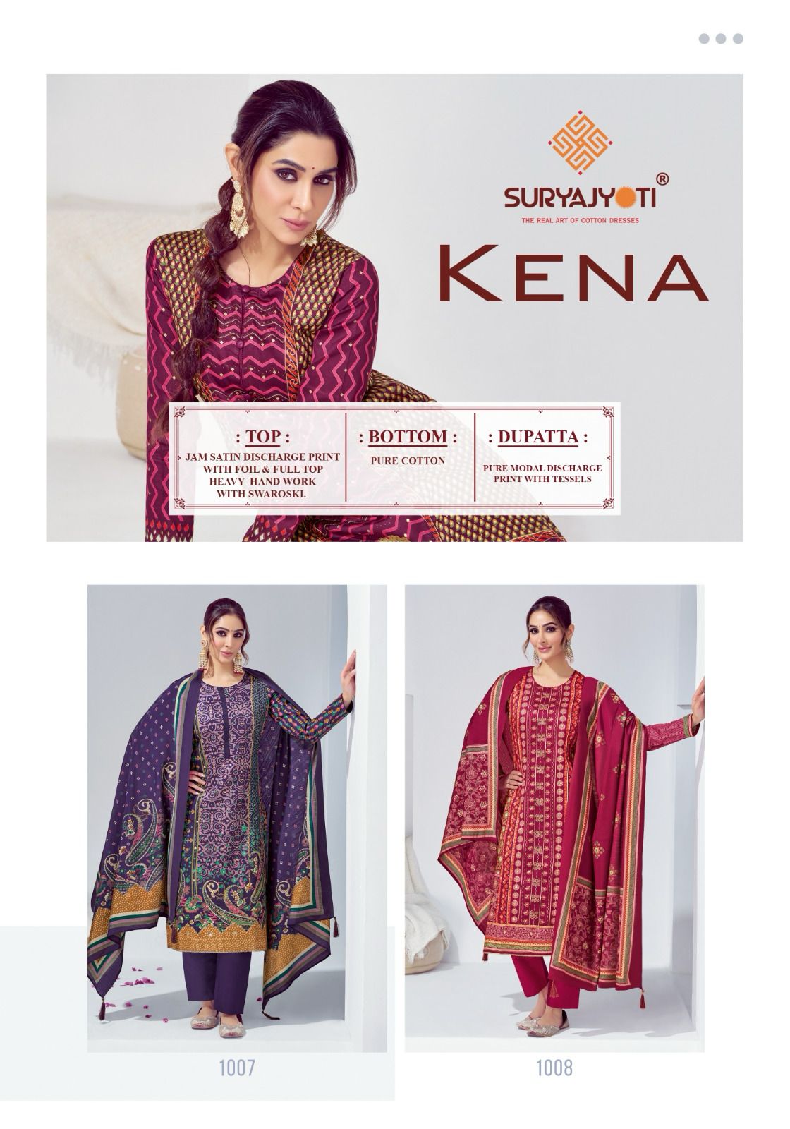 Kena Vol 1 By Suryajyoti Jam Satin Printed Dress Material Wholesalers In Delhi